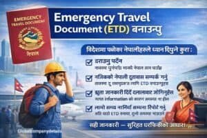 Emergency Travel Document (ETD) बनाउनु