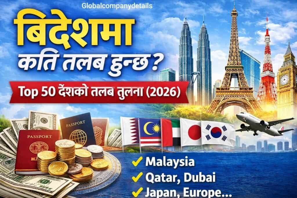 विदेशमा कति तलब हुन्छ?